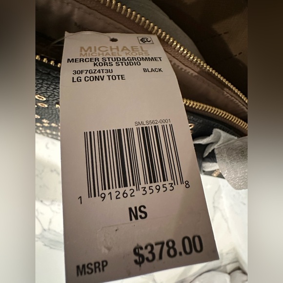 MICHAEL Michael Kors Mercer Stud & Grommet Black Tote Bag - NWT - Picture 9 of 9